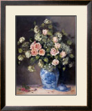 Peach And Blues Prints by Hope Reis