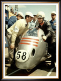 Italian Mv Agusta Gp Motorcycle Poster Framed Giclee Print by Giovanni Perrone
