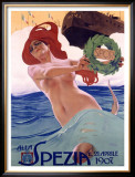 Spezia Framed Giclee Print by Leopoldo Metlicovitz