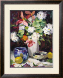 Geraniums and Lemons Posters by Maureen Jordan
