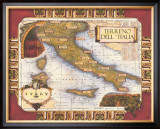 Wine Map of Italy Prints