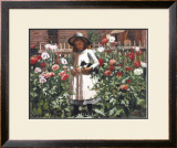 In the Garden with the Cat Poster by Pope & Cook 
