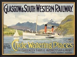Glasgow Railway Steamship Poster Framed Giclee Print