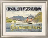 Glasgow Railway Steamship Poster Framed Giclee Print
