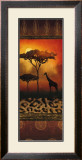 Giraffe at Sunset Art by Nicola Rabbett