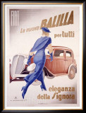 Fiat, la Nuove Balilla Framed Giclee Print