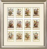 Twelve Months of Flowers Print by Robert Furber