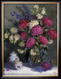 Peonies And Ginger Jar Art by Hope Reis