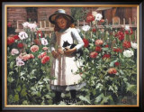 In the Garden with the Cat Prints by Pope & Cook 