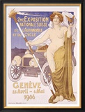 Expo Suisse de l'Automobile Framed Giclee Print