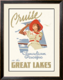 Canadian Pacific Oceanline Lakes Framed Giclee Print