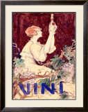 Vini Framed Giclee Print by C. Santini