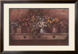Flowers on Shelf Poster by Paul Landry