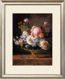 Fleurs dans un Vase de Porceleine Bleue, c.1780 Prints by Anne Vallayer-coster