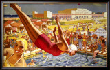 Butlin's Holiday Camp, Clacton-On-Sea, LNER Poster Framed Giclee Print by Greenup 