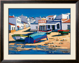 Barque Bleue a Alvor Print by Jean-Claude Quilici