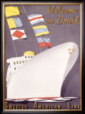 Swedish American Ocean Line Framed Giclee Print