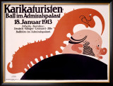 Karikaturisten Ball Framed Giclee Print by Klinger 