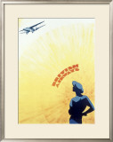 British Airways Sunburst Framed Giclee Print