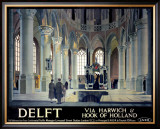 Delft, Via Harwich & Hook of Holland Framed Giclee Print
