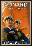 Cunard Line, Express Service Impressão giclée emoldurada Cunard Line, Express Service Impressão giclée emoldurada