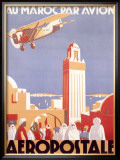 Marocco via Aeropostale Airline Framed Giclee Print