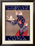 Chocolate Amatller, Marca Luna Framed Giclee Print by Rafael de Penagos