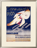 Carnaval Barcelona Framed Giclee Print by Blay Augusto Oliva