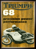Triumph GP Motorcycle Framed Giclee Print