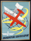 Jugoslovenski Airtransport Airline Framed Giclee Print