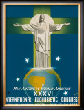 International Eucharistic Congress, Rio de Janeiro, Brazil, c.1955 Framed Giclee Print by La Motta 