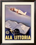 Ala Littoria Airline Aviation Framed Giclee Print