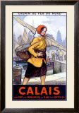 Port Calais Fishing Women Framed Giclee Print