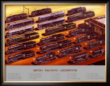 British Railways Locomotives, BR Poster, circa 1950s Framed Giclee Print by A N Wolstenholme