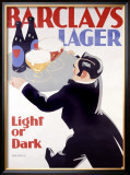 Barclay's Lager Framed Giclee Print by Tom Purvis