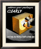 Address Your Packages Clearly Framed Giclee Print by Miles Harper