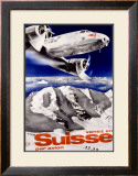 Swiss Airways Framed Giclee Print