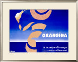 Orangina, Pulpe Framed Giclee Print by Bernard Villemot
