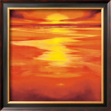 Red Evening Poster by Robert J. Ford