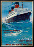 S.S. Paris Framed Giclee Print by Albert Sebile