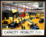Capacity/Mobility on the LNER, LNER Poster, 1933 Framed Giclee Print by Henry George Gawthorn
