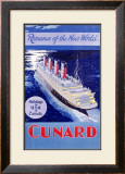 Cunard Line, Romance of the World Framed Giclee Print by Jarvis 