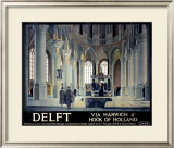 Delft, Via Harwich & Hook of Holland Framed Giclee Print