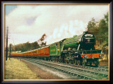 Royal Lancer LNER 4-6-2 steam locomotive, circa 1930 Framed Giclee Print by F Moore