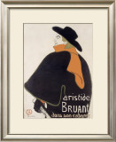 Artistide Bruant Dans Framed Giclee Print by Henri de Toulouse-Lautrec