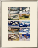 Biplane Pioneer Pilots of Aviation Framed Giclee Print