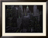South Manhattan Night Poster by Eric Peyet