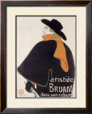 Artistide Bruant Dans Framed Giclee Print by Henri de Toulouse-Lautrec