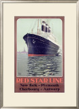 Red Star Oceanliner Framed Giclee Print