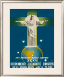 International Eucharistic Congress, Rio de Janeiro, Brazil, c.1955 Framed Giclee Print by La Motta 